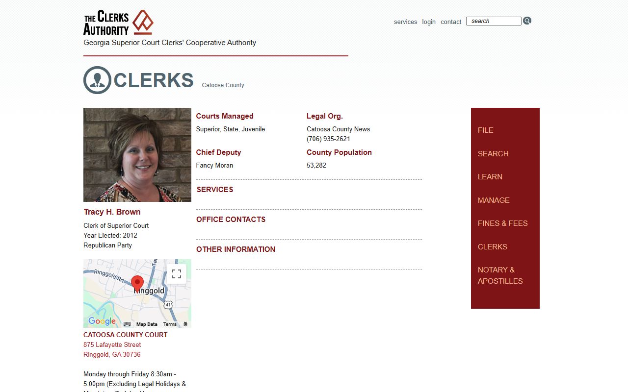 Carroll County GSCCCA clerk profile page for searching civil court records in Carrollton Georgia