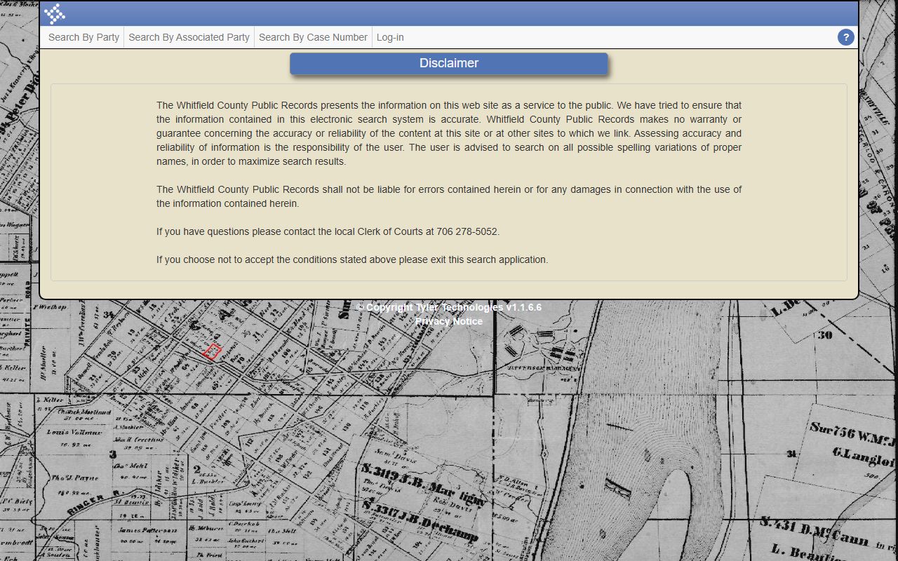 Whitfield County Magistrate Court online search portal for civil court records in Dalton Georgia