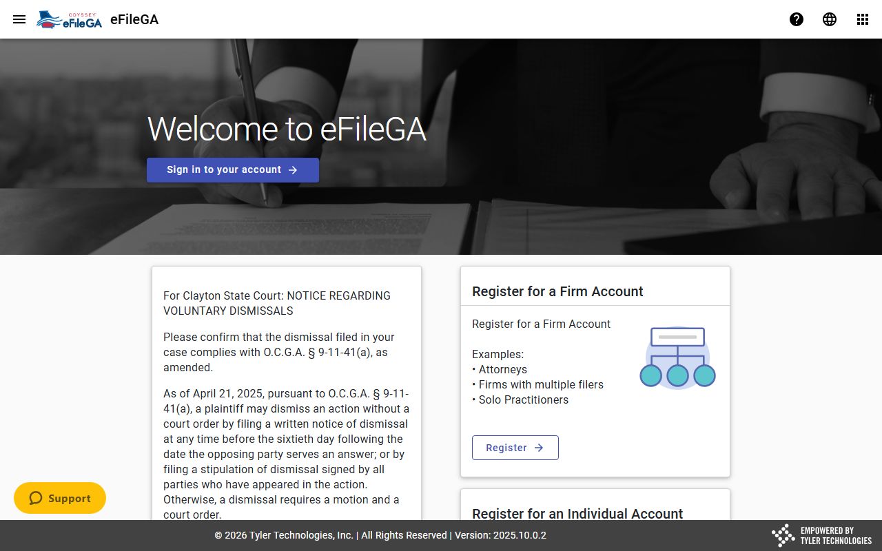 eFileGA portal for submitting Georgia civil court documents online