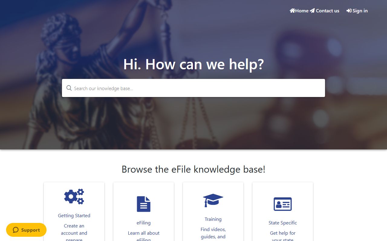 eFileGA filer support center for Georgia civil court e-filing help